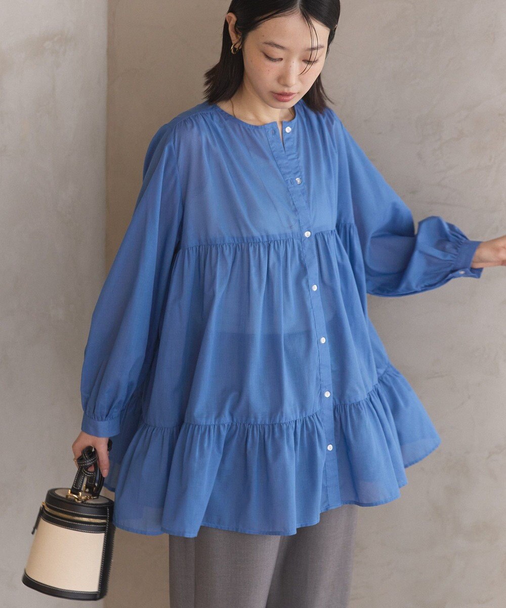 AMERICAN HOLIC シアーティアードロングブラウス 