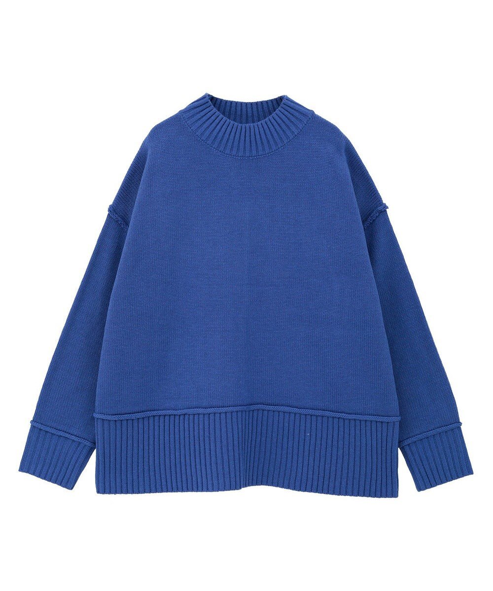 earth music&ecology 【毛玉防止 / 洗濯機洗い可】アンチピリングモックネックバックスリットニット 