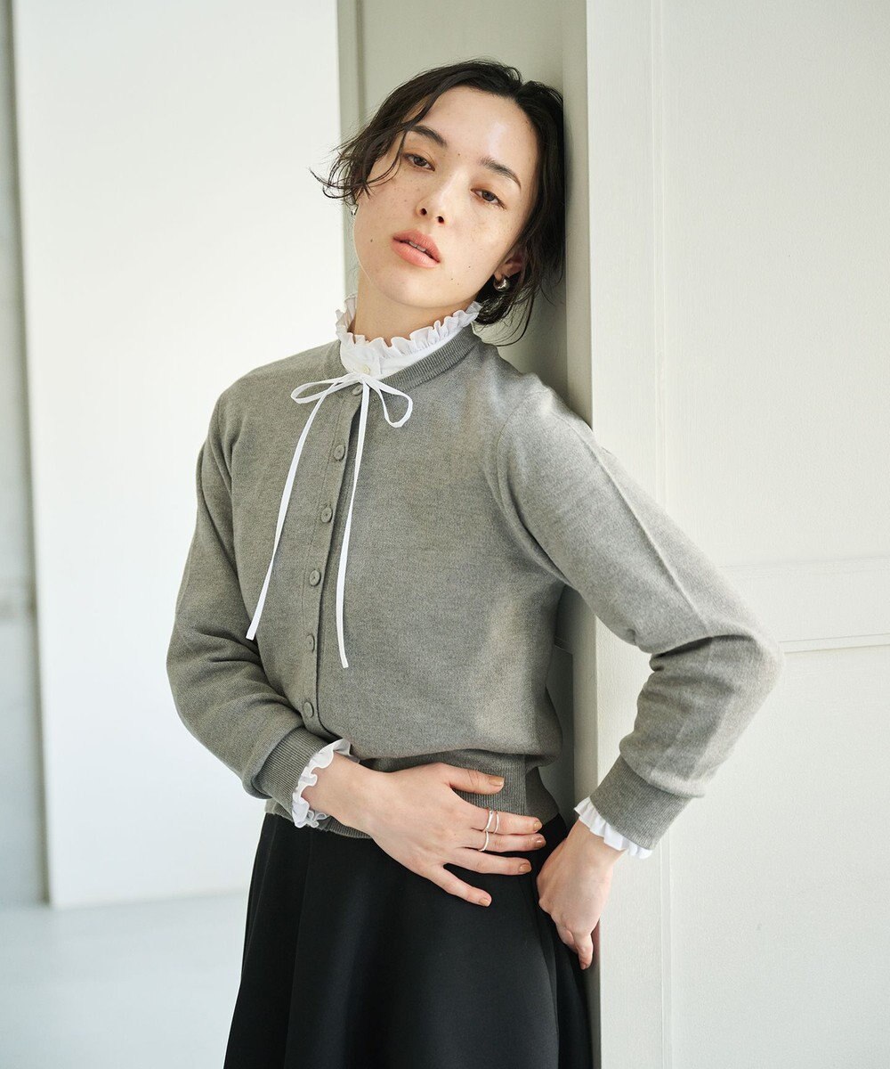 #Newans 【カシミヤ混】コンパクトニットカーディガン 