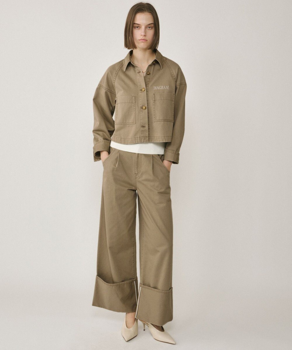 GRACE CONTINENTAL ロールアップワイドパンツ 