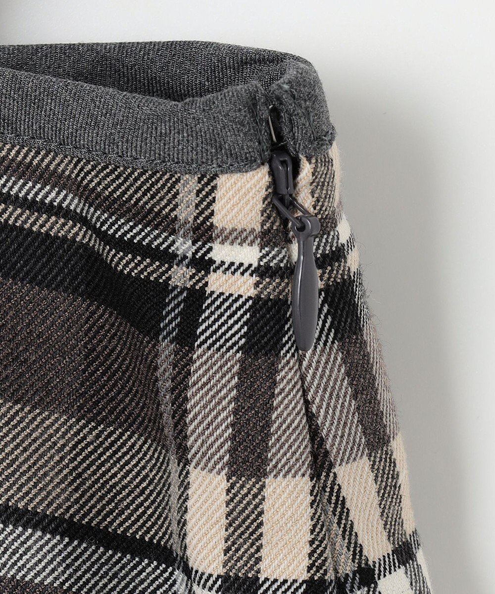 J.PRESS LADIES 【洗える】テトロンレーヨン/ウール milledタータン スカート 