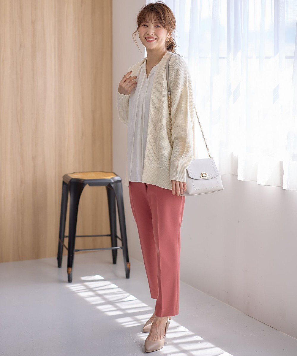 ANY SIS 【洗える】スフレアランパターン カーディガン 