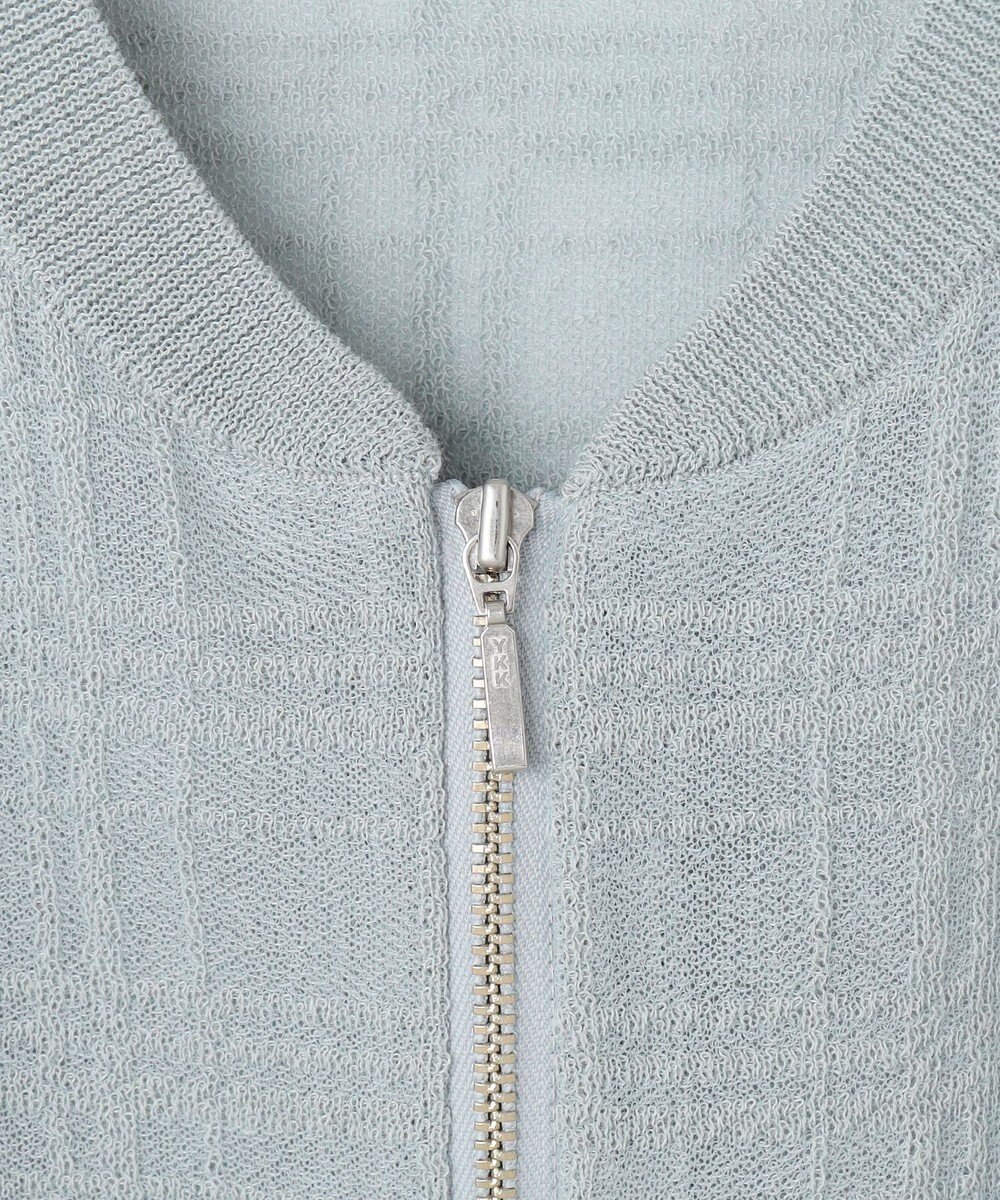 J.PRESS LADIES L 【洗える】SHEER JACQUARD ニット ブルゾン 