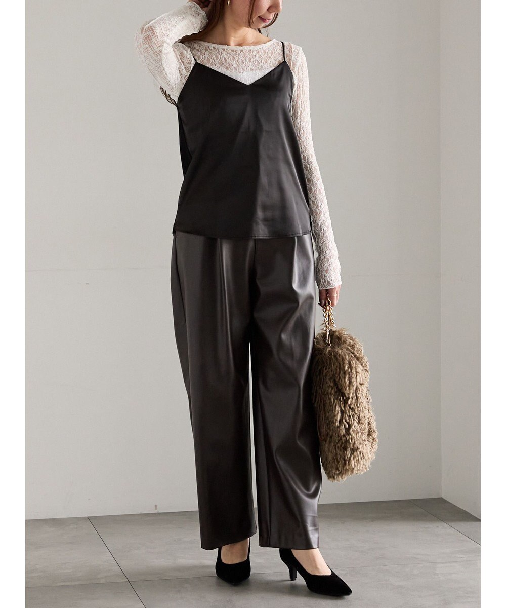 Te chichi 前後2WAYサテン&スムースキャミソール 