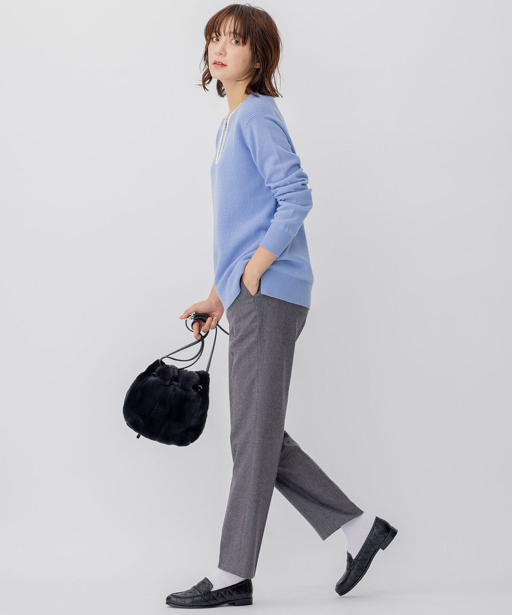 23区 【WEB限定】カシミヤブレンドバルキー Vネック ニット 