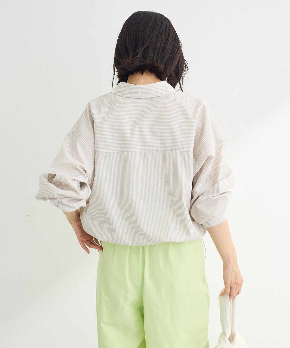 Green Parks イージーケア裾ドロストシャツ 