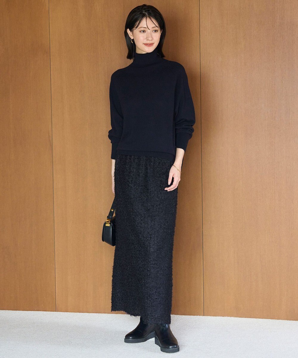 UNFILO L エアリーヤーン Iラインスカート 