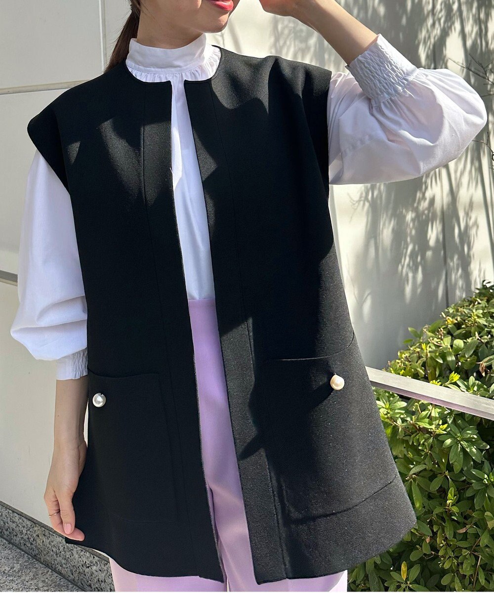 UNFILO 【軽量/ストレッチ/シワになりにくい】ミラノリブ ハーフジレ 