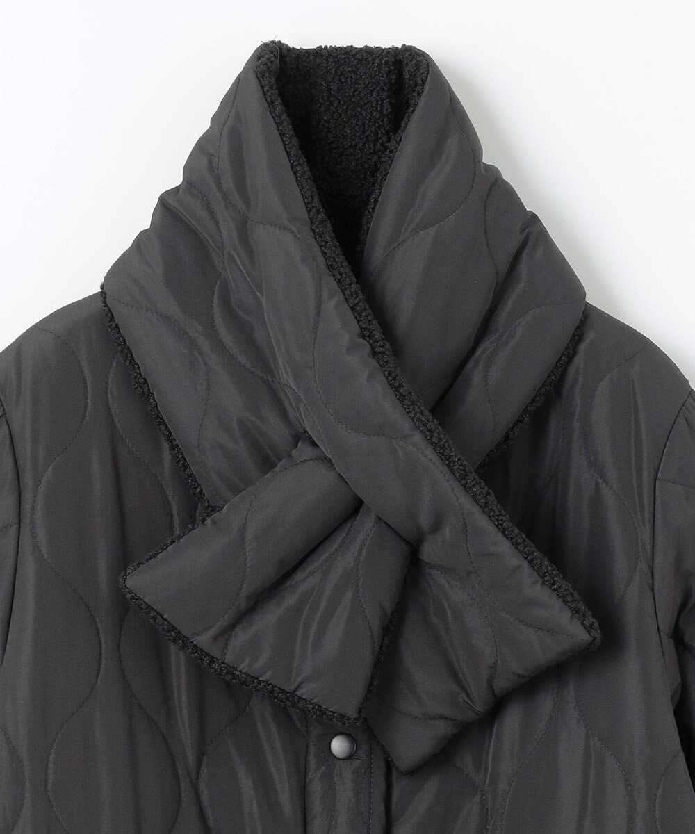 ANY L 【マフラー付き】キルトリバーシブルコート 