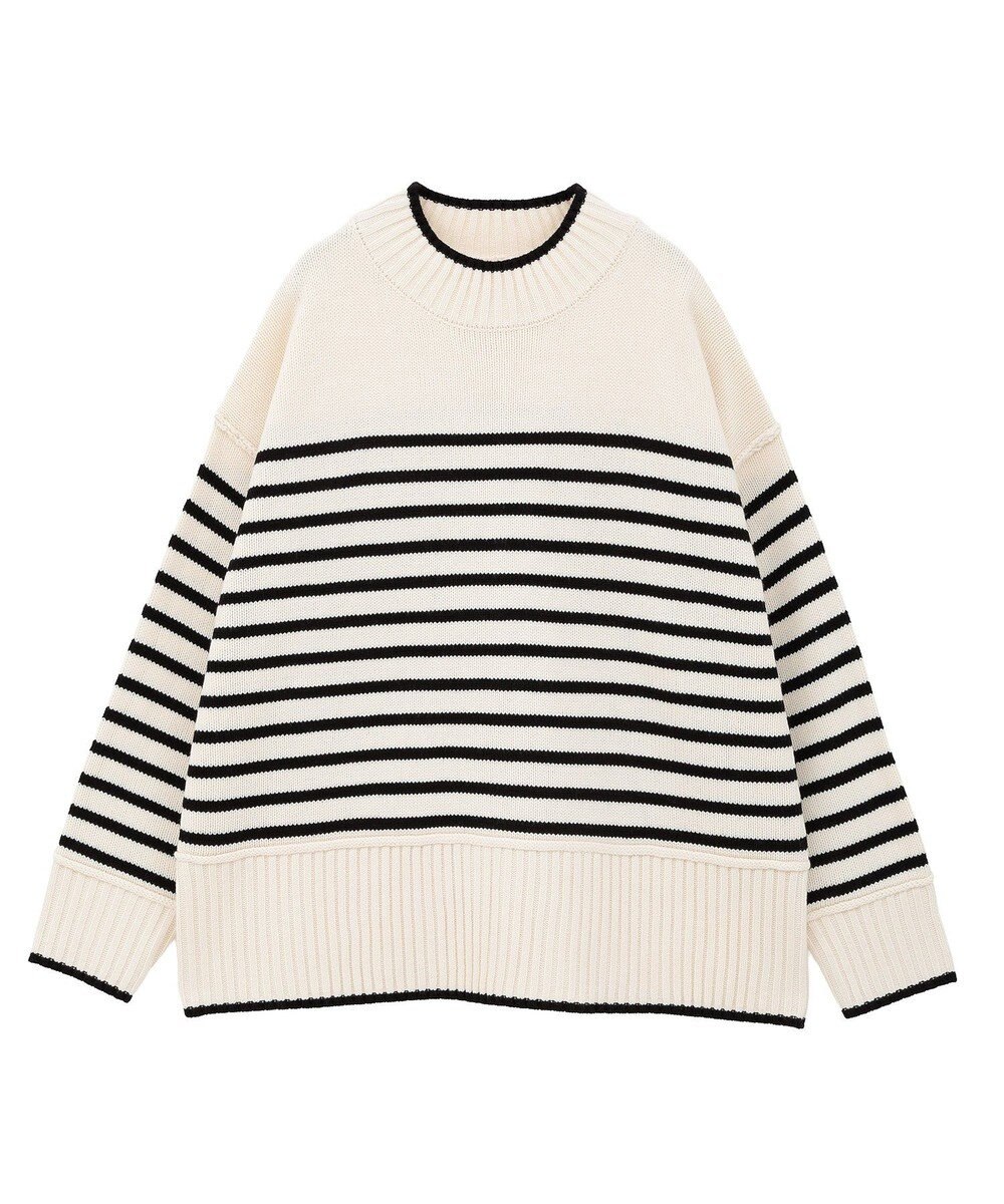 earth music&ecology 【毛玉防止 / 洗濯機洗い可】アンチピリングモックネックバックスリットニット 