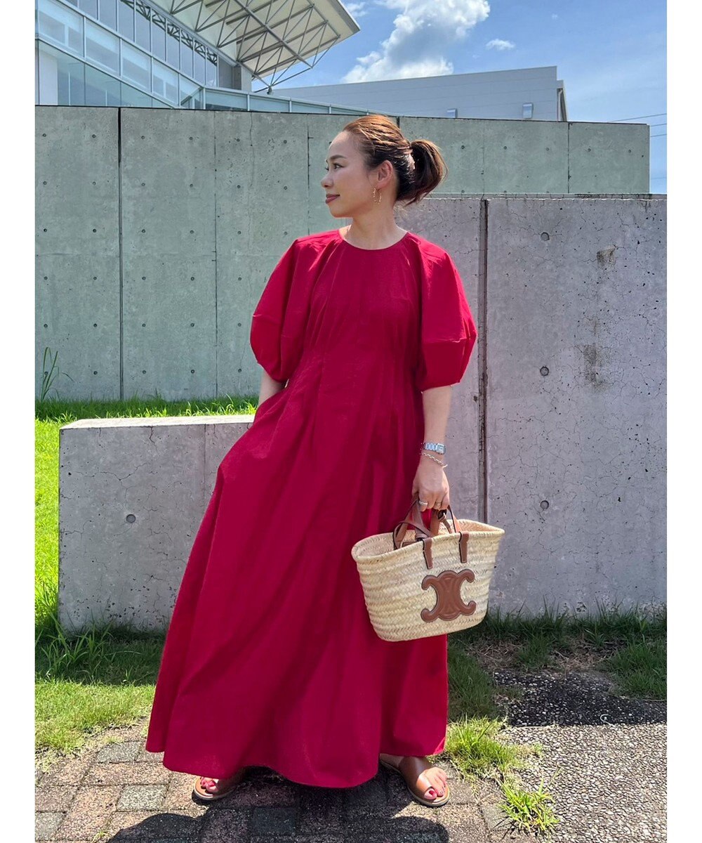 Green Parks ボリューム袖ロングワンピース 