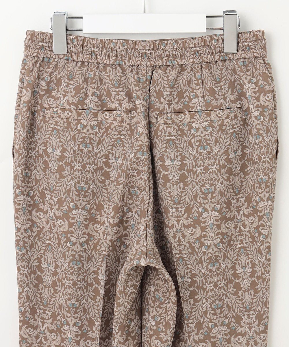 自由区 【洗える】ダマスクフローラルプリントテーパード パンツ 
