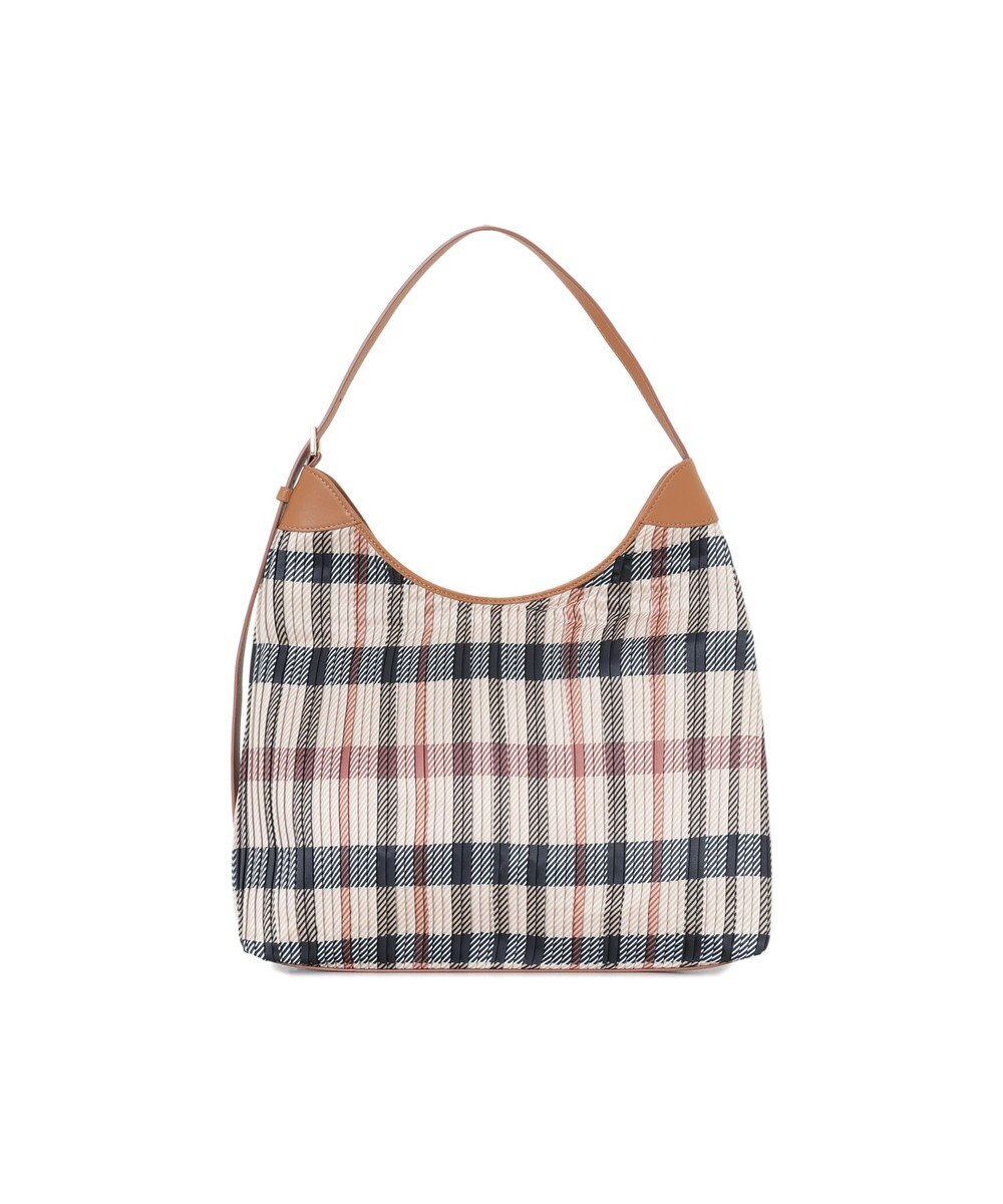 DAKS 【軽量】ポリエステル ハウスチェック ホーボーショルダーバッグ 