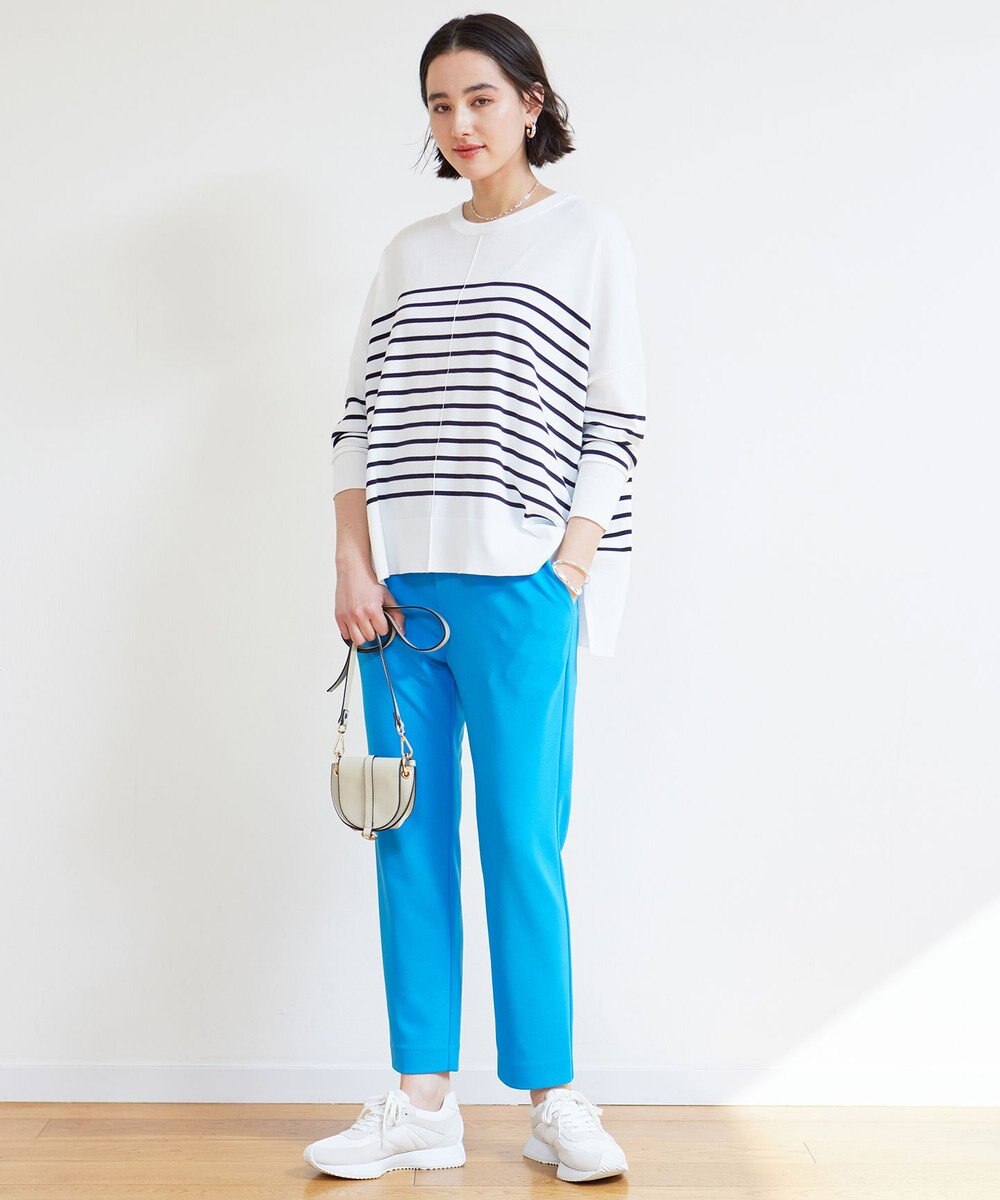 UNFILO 【抗菌防臭】スタイルアップニット　クルーネック 