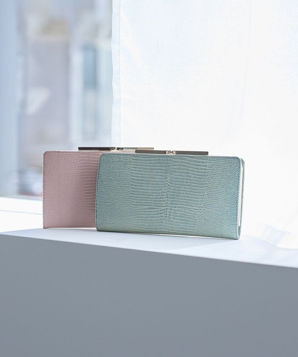 TOPKAPI 【TOPKAPI】イタリアンレザーリザード型押し がま口長財布 LUCIA ルチア 