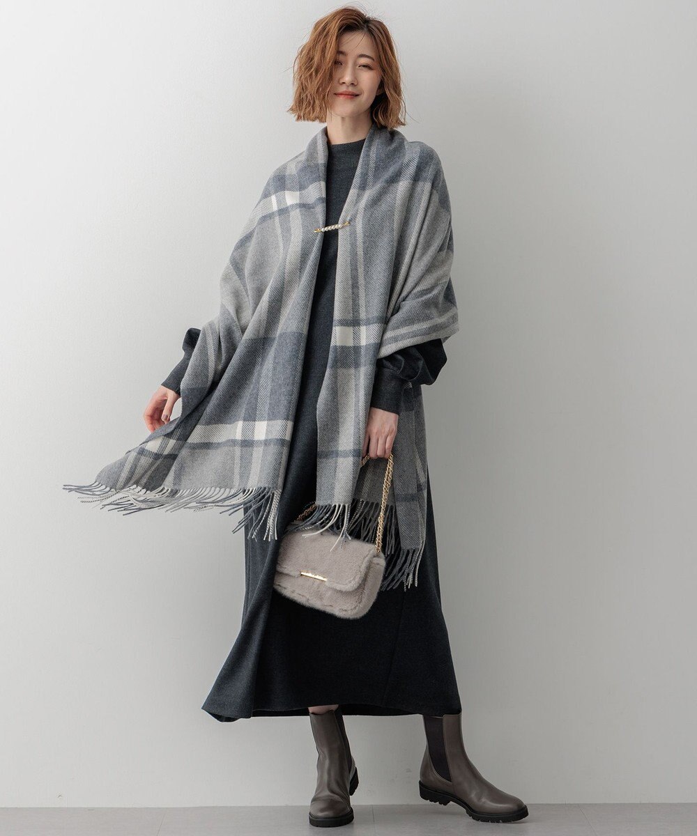 23区 フェイクファー ショルダーバッグ 