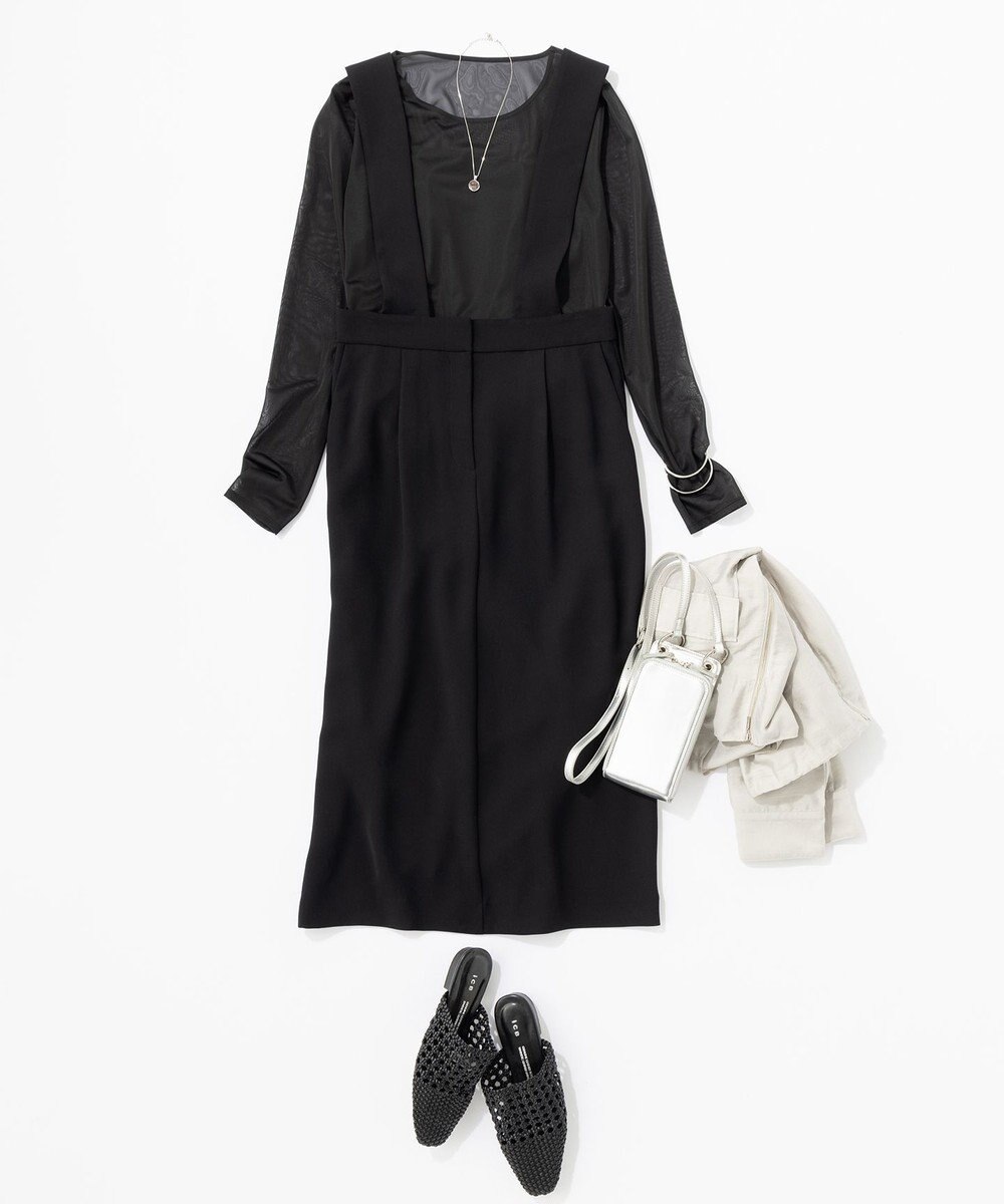 ICB 【洗える】ライトダブルクロス ジャンパースカート 