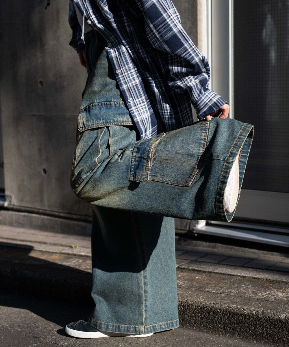 WEGO ヴィンテージウォッシュバギーカーゴパンツ 