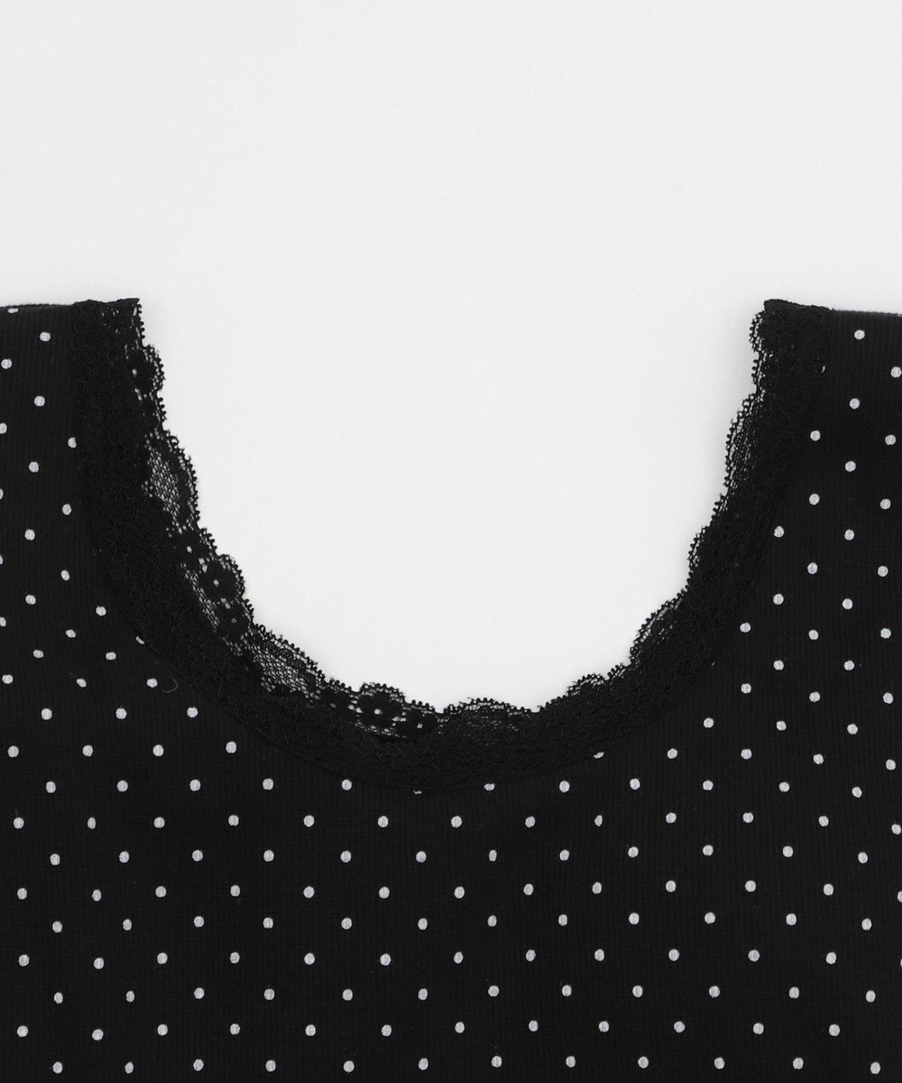 WEGO 【カップ付きインナー】ドット柄レースlカップインタンク 