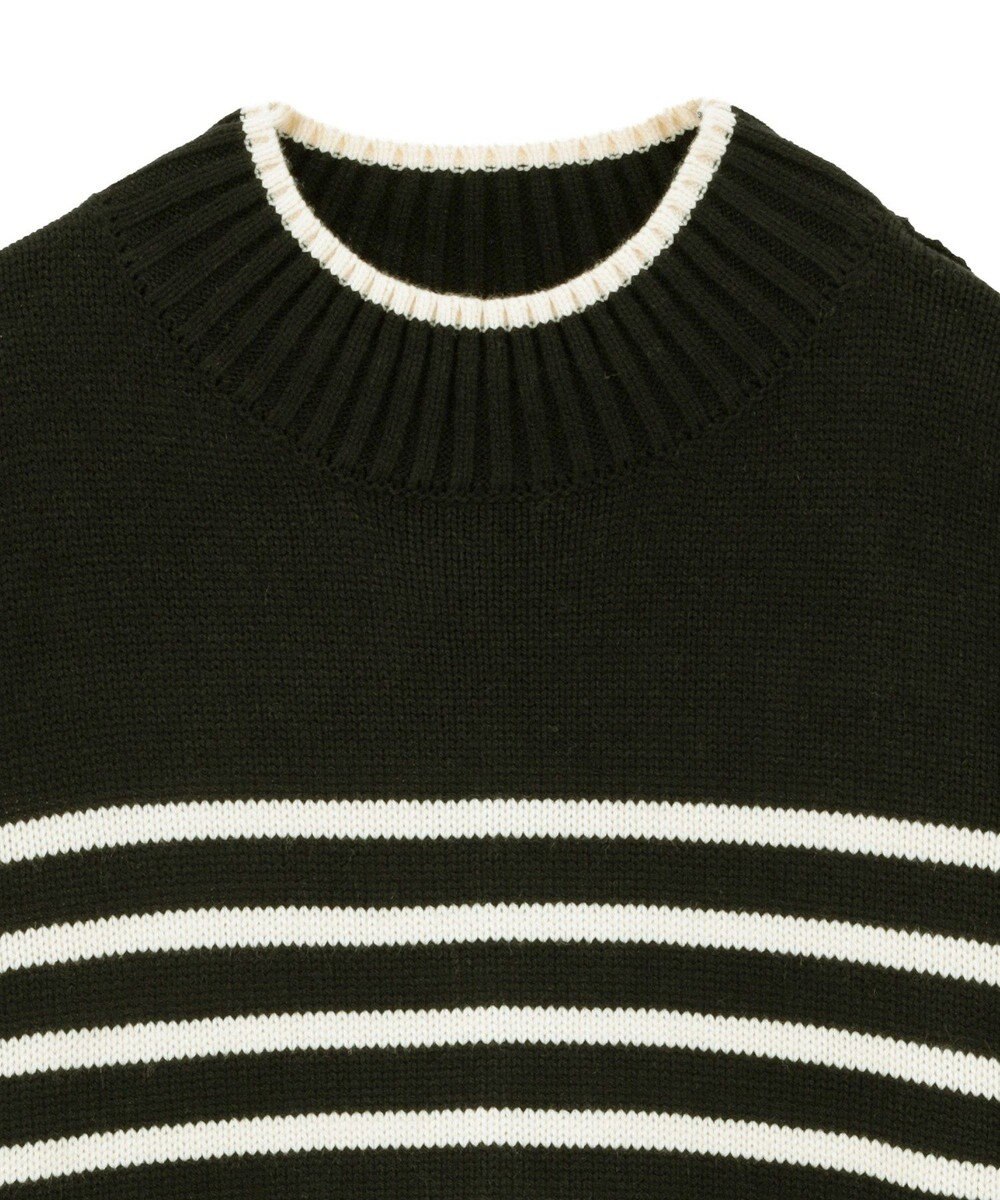 earth music&ecology 【毛玉防止 / 洗濯機洗い可】アンチピリングモックネックバックスリットニット 