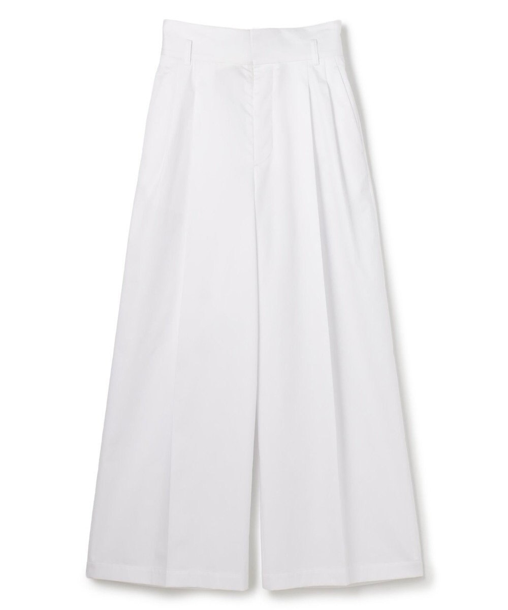 uncrave コットンクロスプレーン ワイドトラウザー 