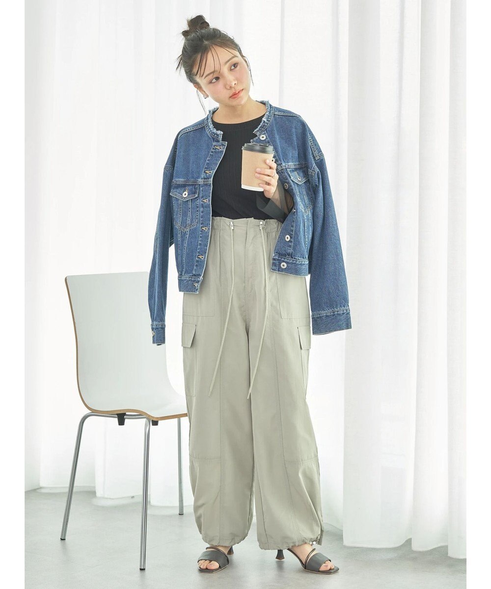 earth music&ecology 袖シアープルオーバー 