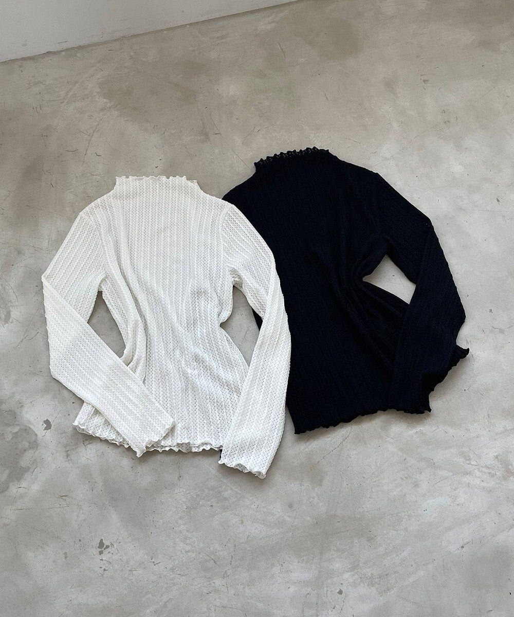 Feroux シアーパターンステッチ カットソー 