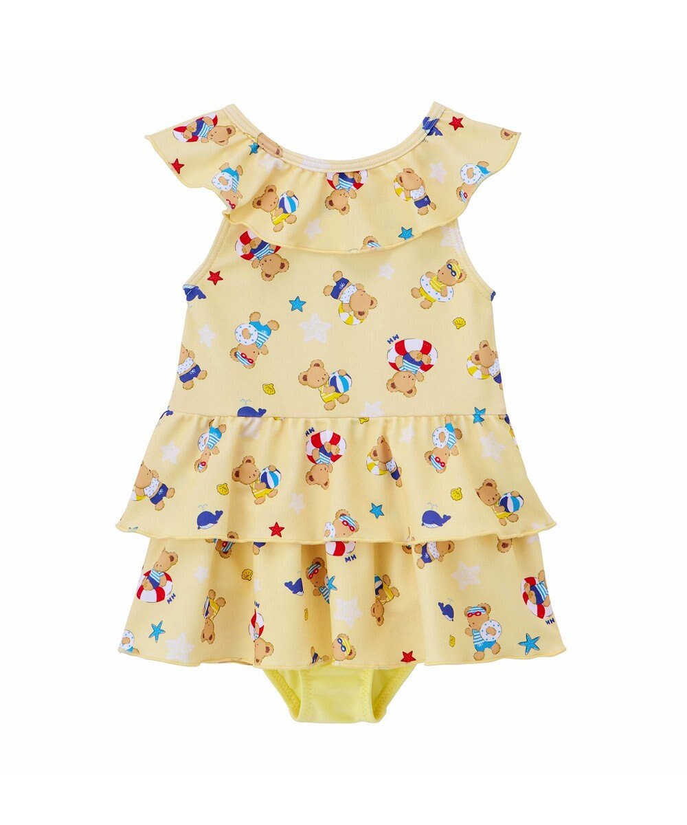 MIKI HOUSE HOT BISCUITS 【ミキハウス】【80-110cm】ミキハウスベア ワンピース水着 