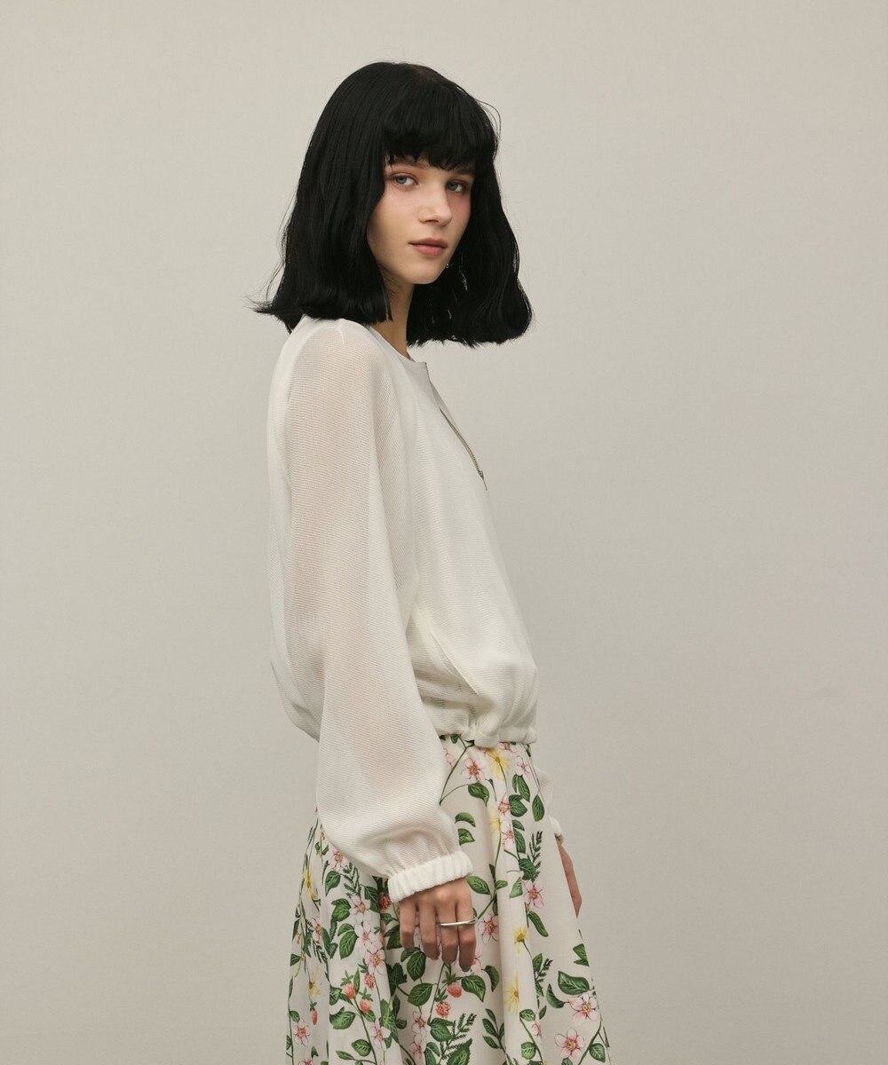 GRACE CONTINENTAL ノーカラーカラミブルゾン 