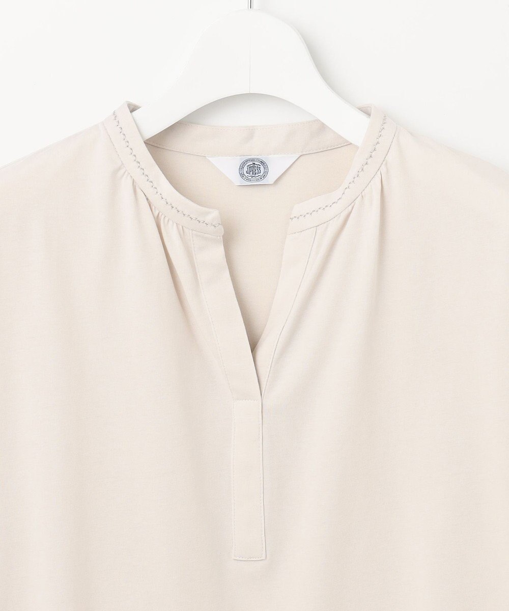 J.PRESS LADIES S 【洗える】プレーティングジャージー スキッパー カットソー 