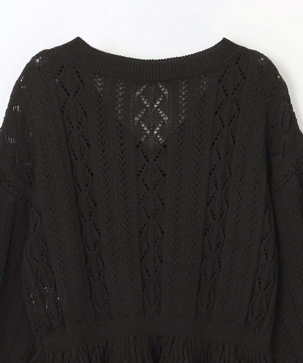 GRACE CONTINENTAL レース編ルーズニットトップ 