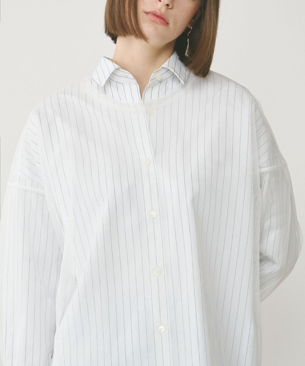 GRACE CONTINENTAL チュールレイヤードシャツ 