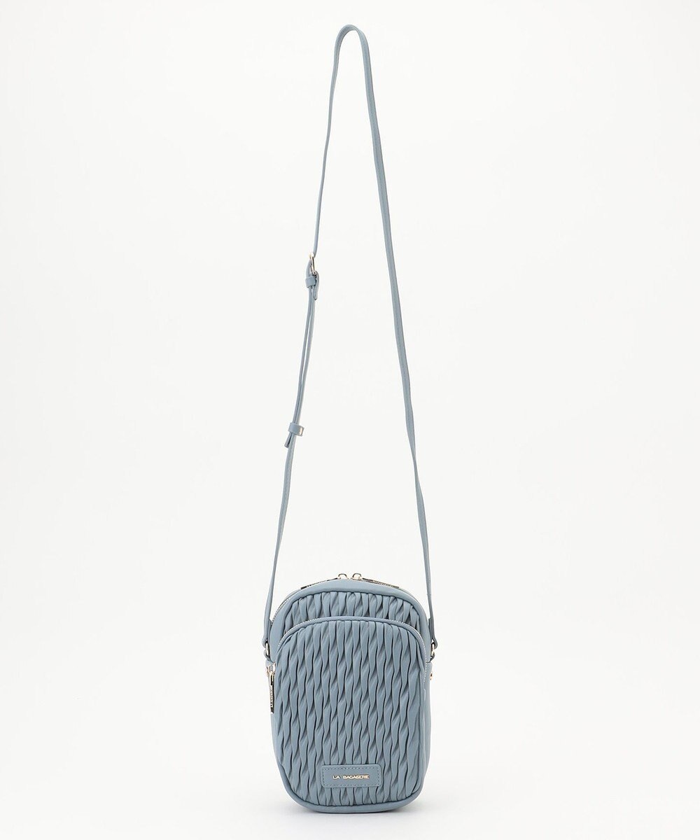 LA BAGAGERIE ランダムプリーツショルダーバッグ タテ 