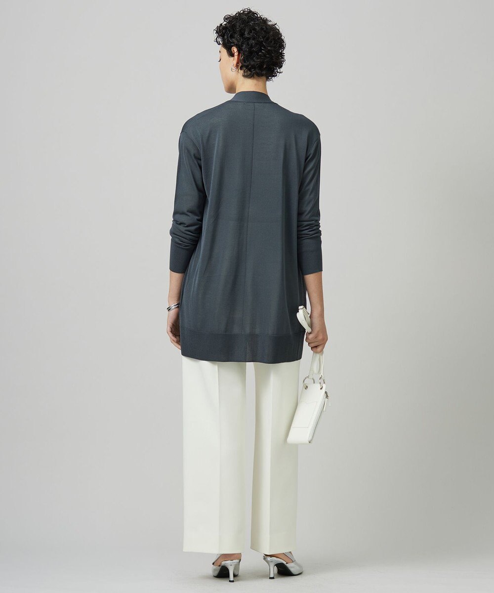 ICB 【洗える】 ウールアセテートハイゲージ カーディガン 