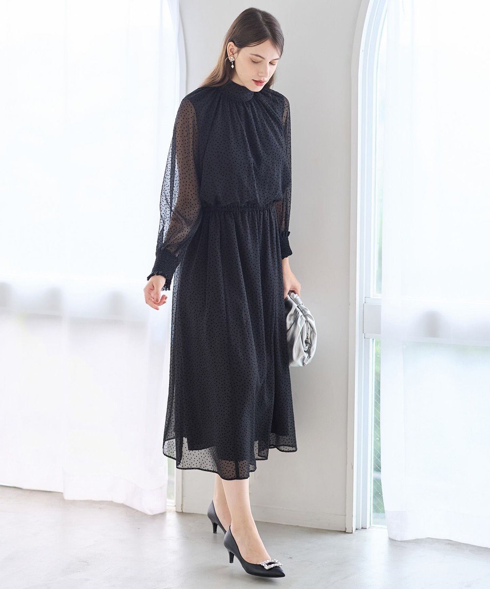 23区 S 【APPLAUDIR】シアードットフロッキー ドレス 