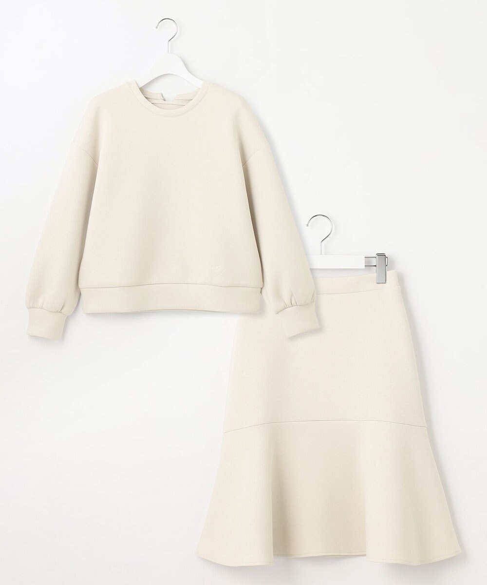 Feroux 【洗える・セットアイテム】バックリボンダンボール セットアップ 