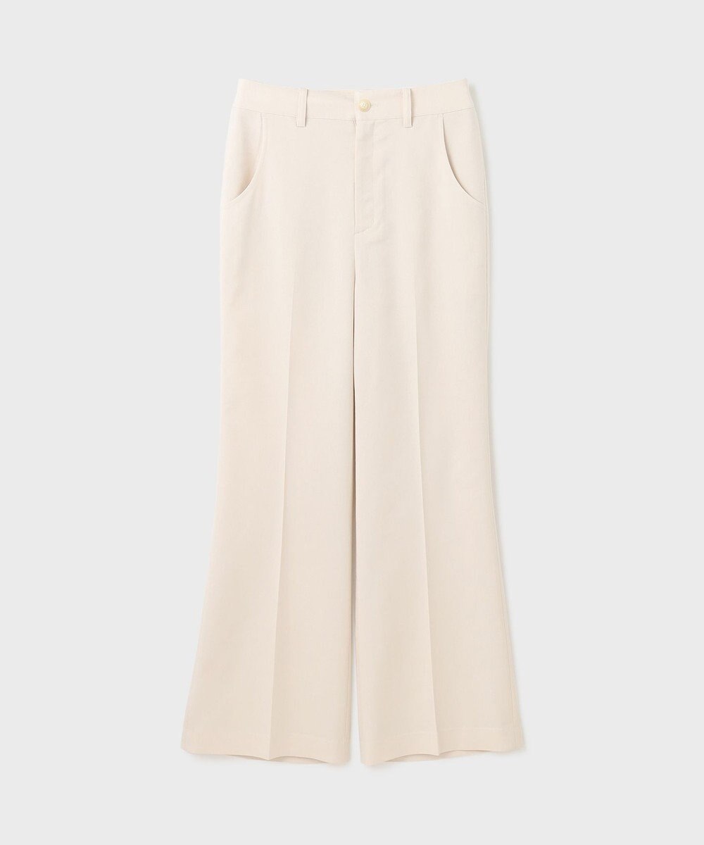 GRACE CONTINENTAL リネンサテンフレアパンツ 