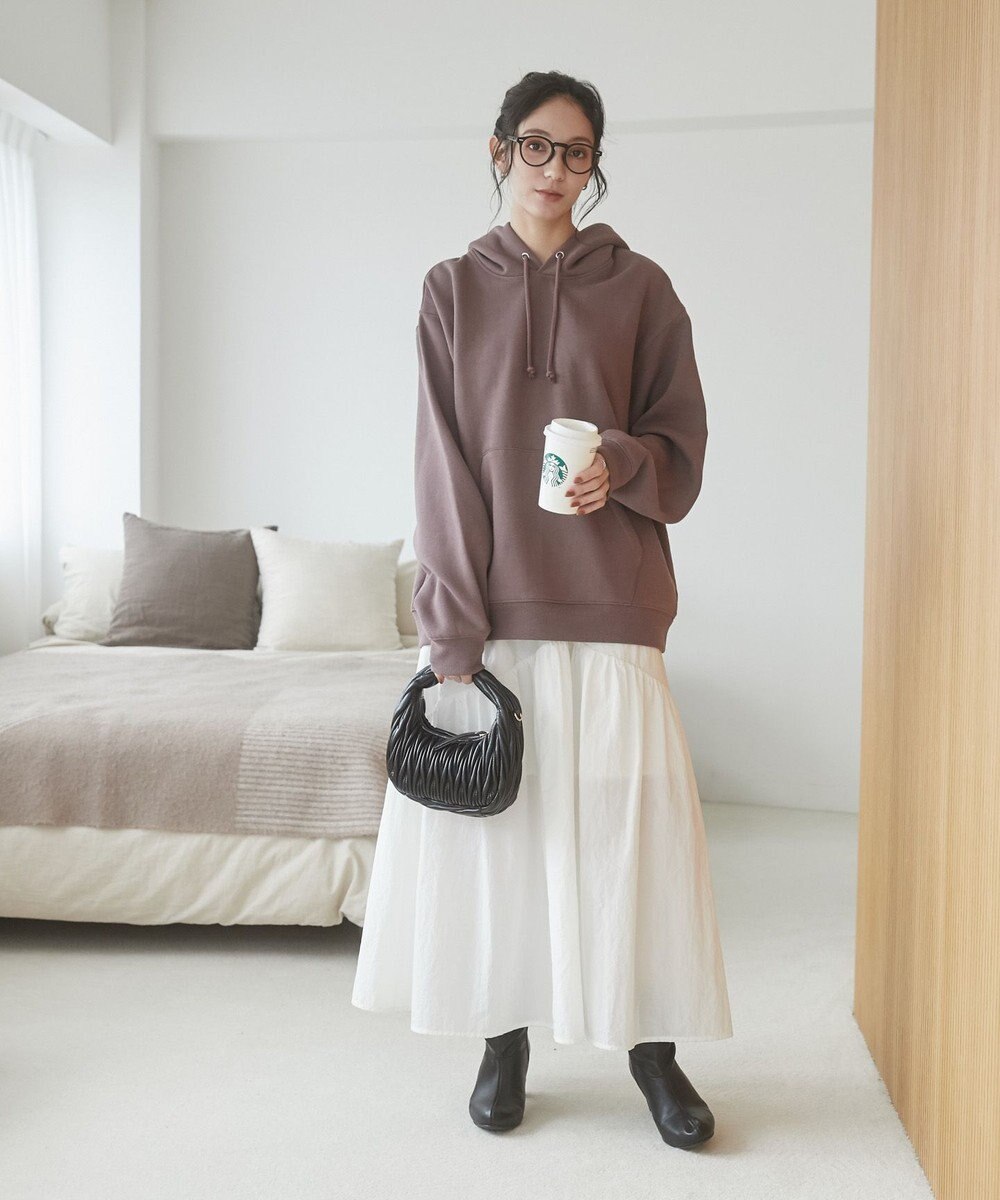 WEGO 【ユニセックス着用ITEM/裏起毛】リラックスフィットスウェットプルパーカー 