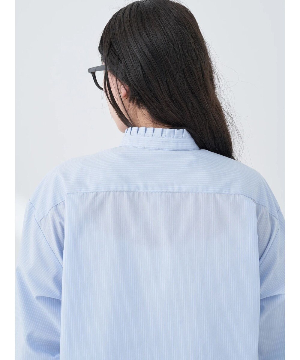 earth music&ecology Ｔ／Ｃ　スタンドフリルブラウス 