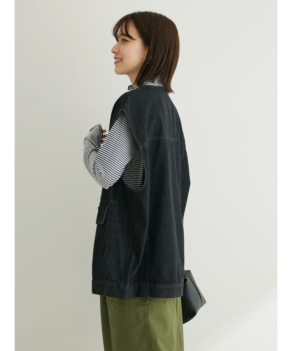 Green Parks ・ＥＬＥＮＣＡＲＥ　ＤＵＥ　ノーカラーデニムベスト 