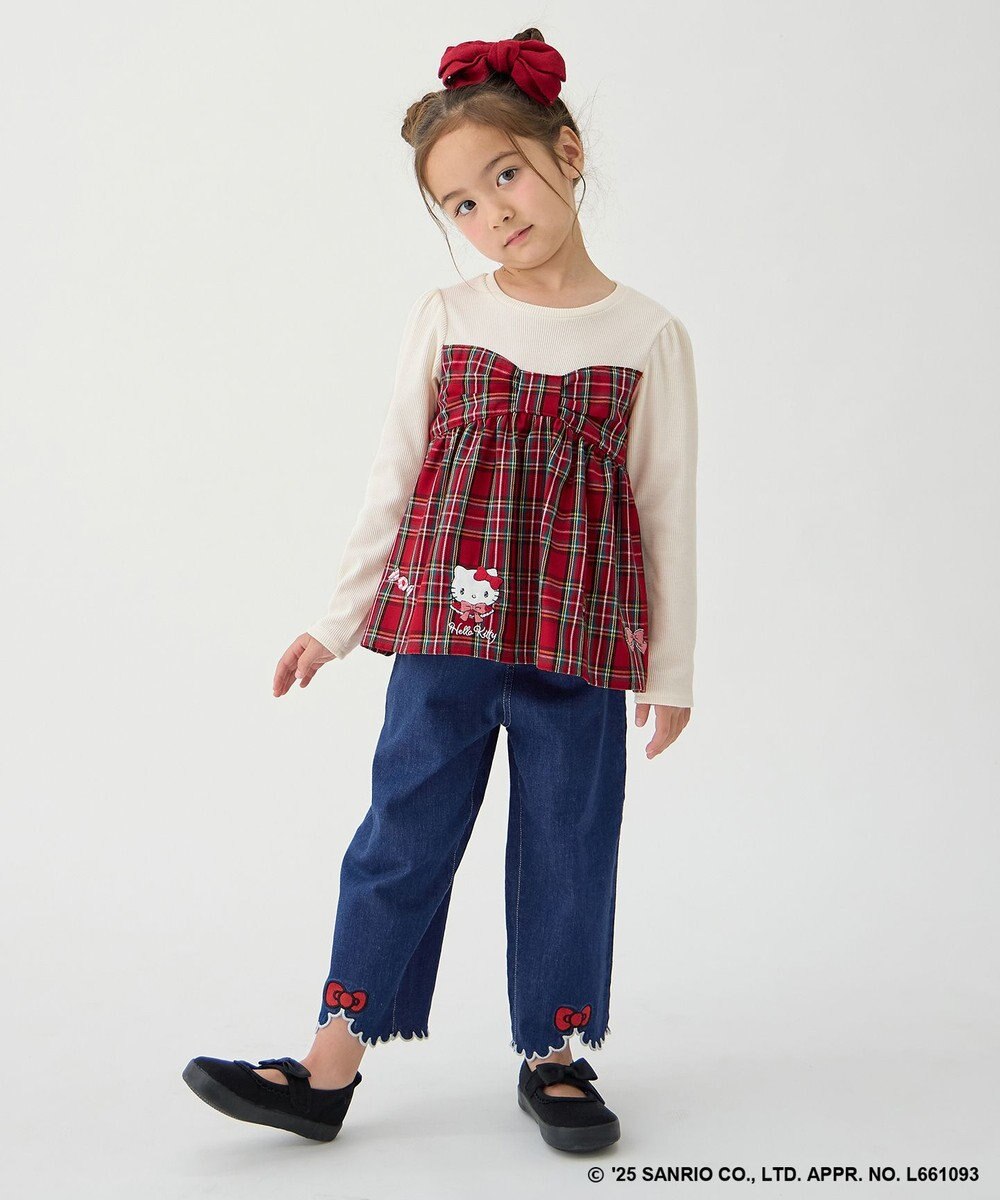 ANY KIDS 【ハローキティ×ANY KIDS】デニムワイドパンツ 