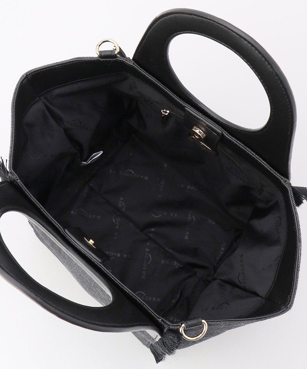 LA BAGAGERIE フリンジデニムバッグ Sサイズ 