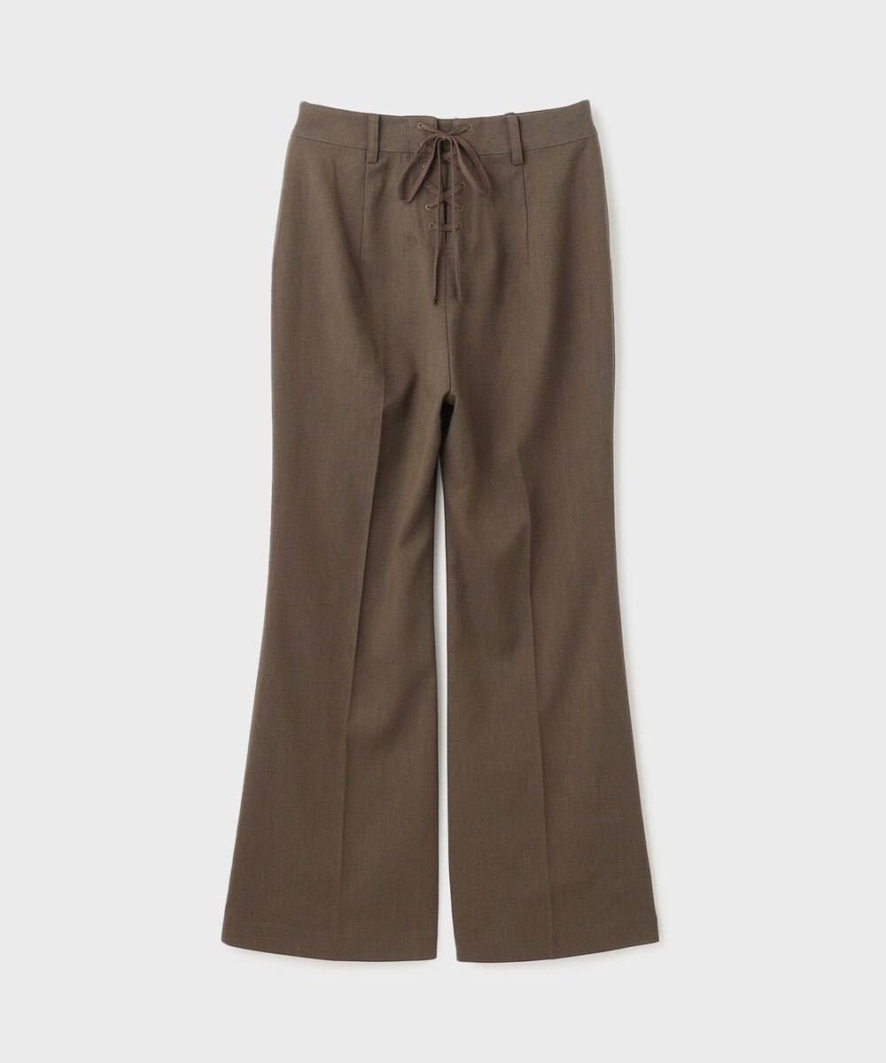 GRACE CONTINENTAL リネンサテンフレアパンツ 