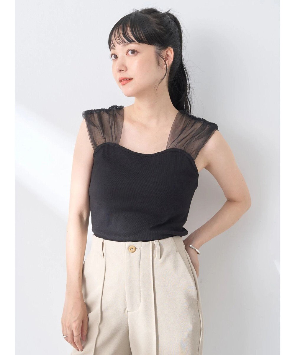 earth music&ecology チュールドッキングカップ付キャミソール 