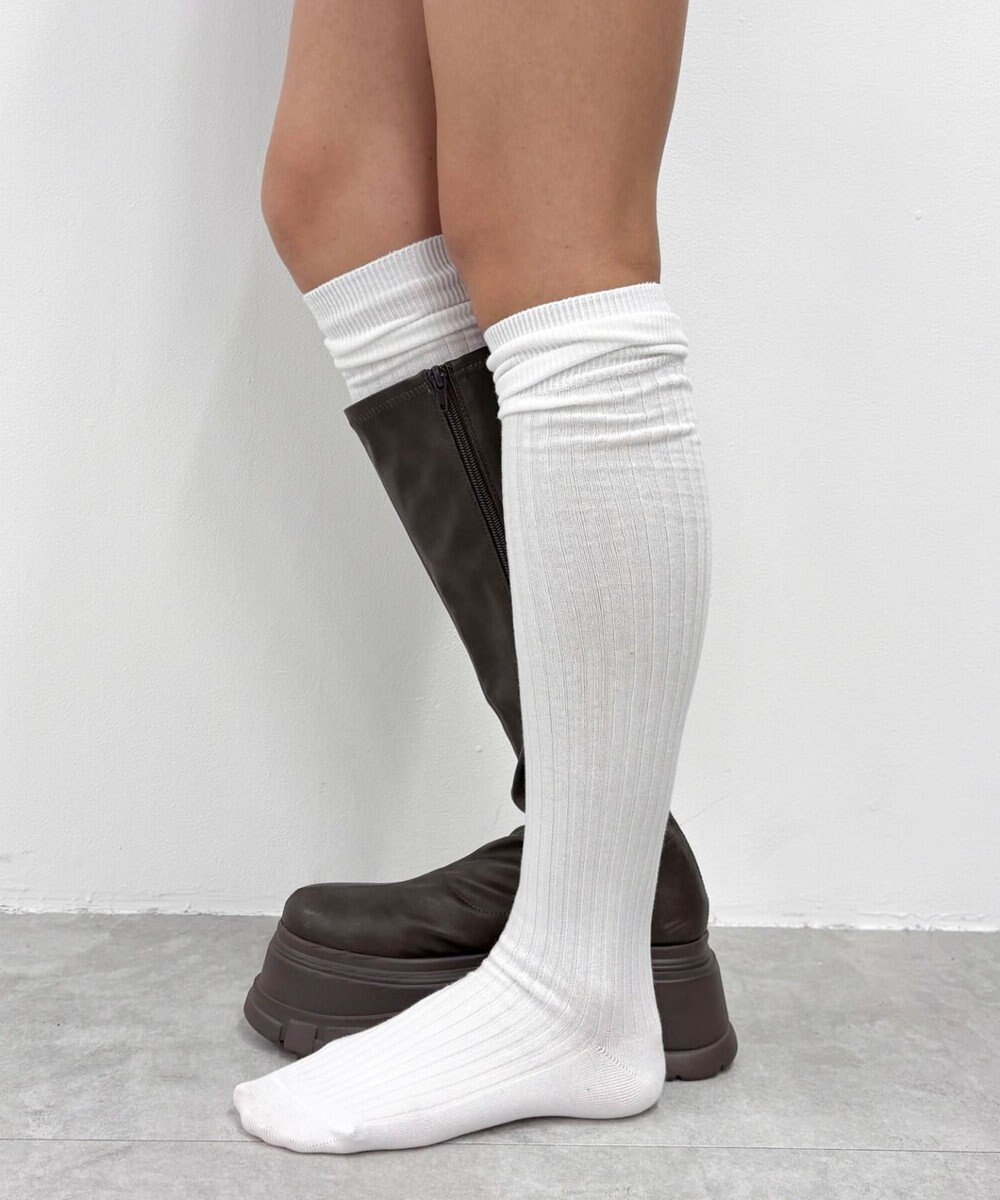 WEGO 切替リブニーハイソックス 