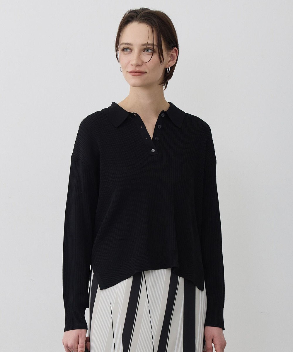 ICB L マーセライズコットンポロ ニット 