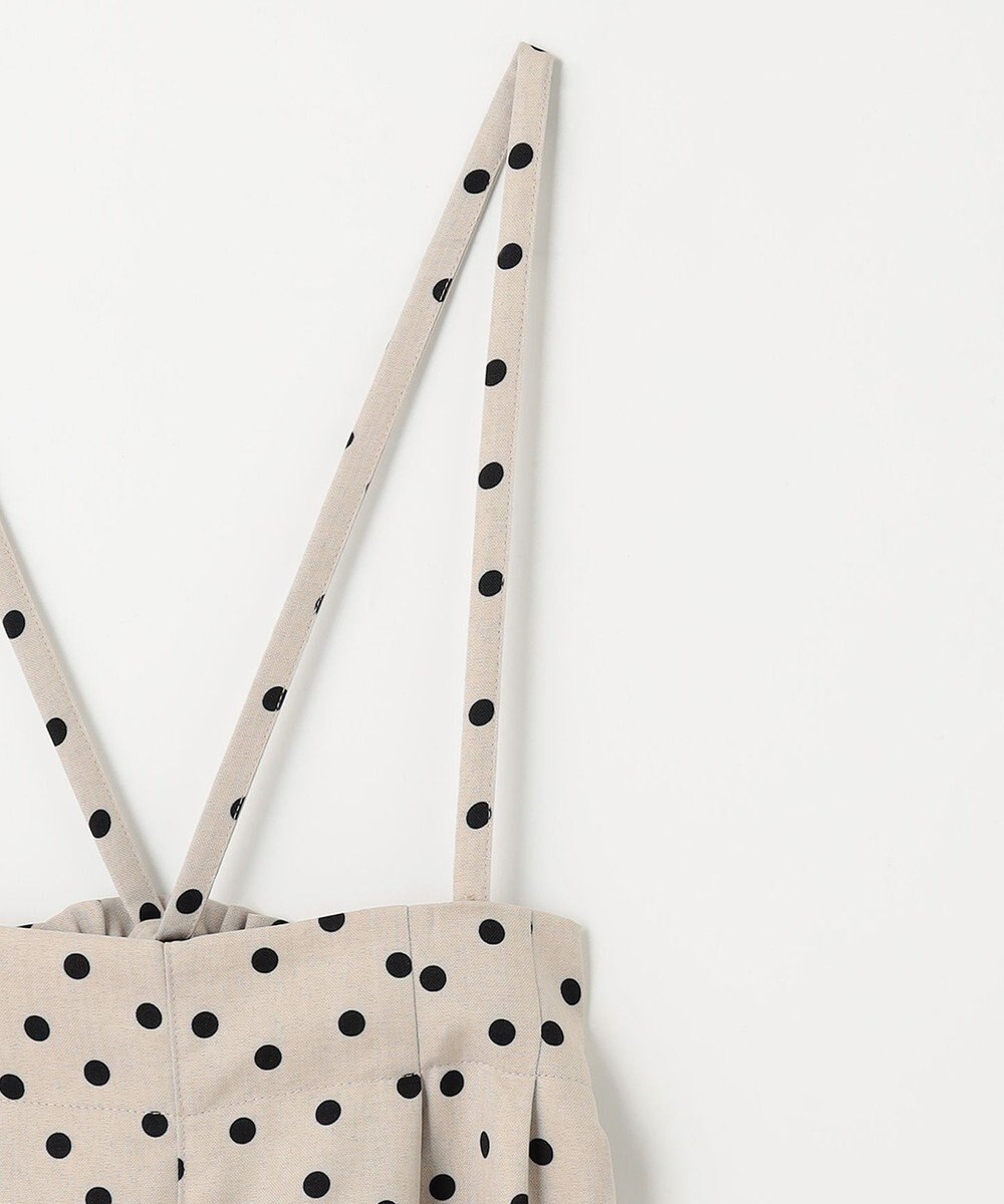 ANY KIDS 麻ライク ドット柄 ガウチョ 