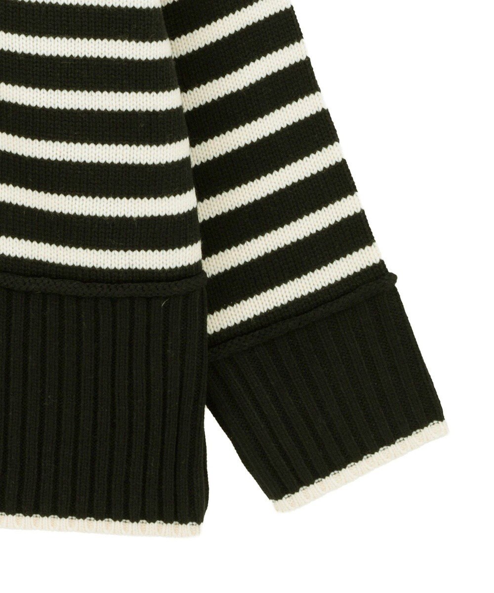 earth music&ecology 【毛玉防止 / 洗濯機洗い可】アンチピリングモックネックバックスリットニット 