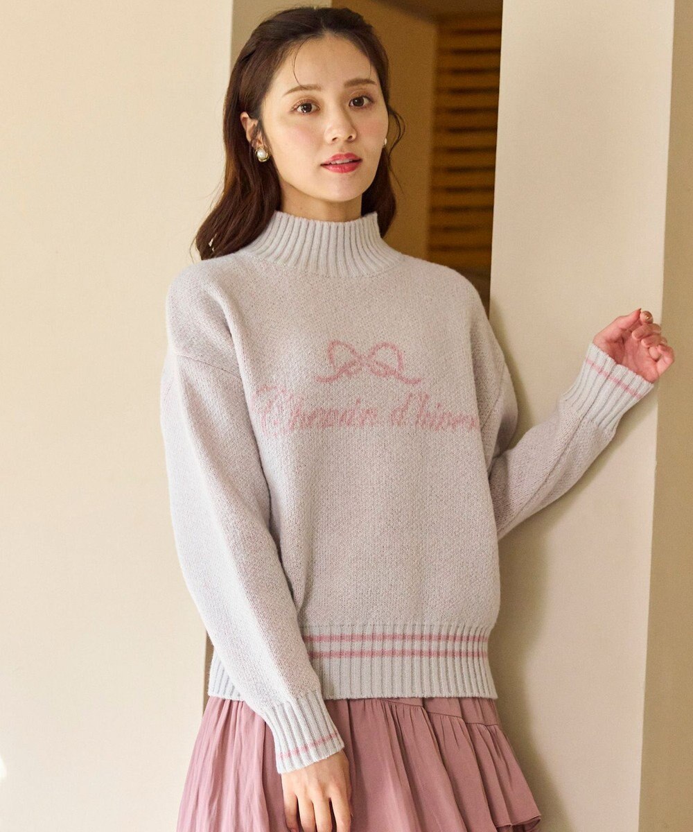 Feroux レタードハイネック プルオーバー 