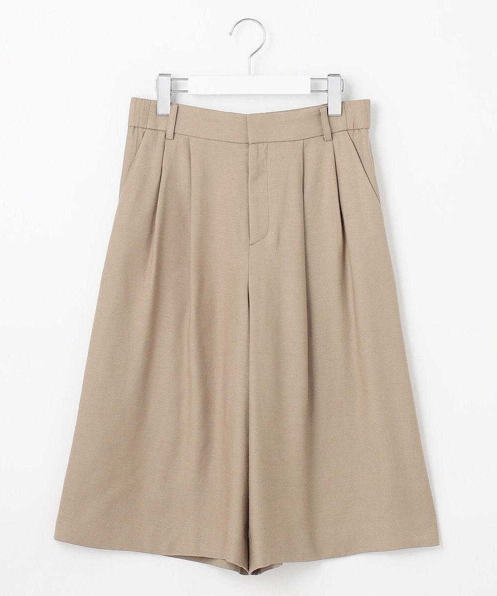 自由区 L 【洗える/セット可】キュプラリネンシャンタン ショートパンツ 